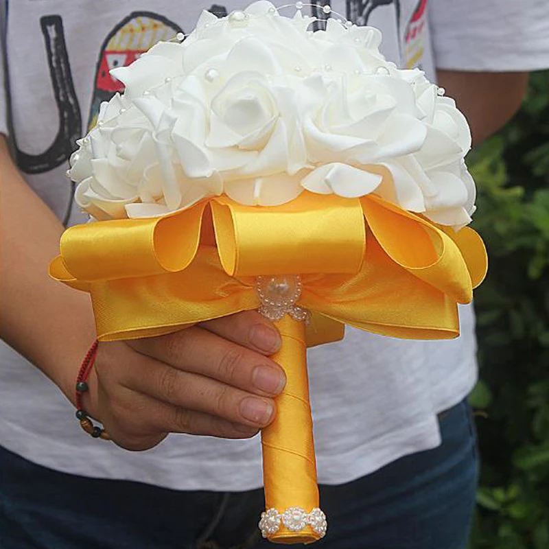 Роза flor Свадебный букет из роз подружка невесты свадебные цветы пены роза