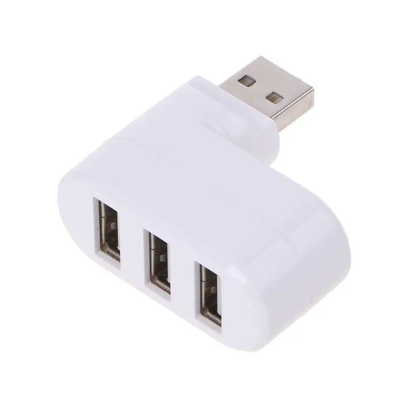 Вращающийся высокоскоростной usb-хаб 2,0 с 3 портами, usb-разветвитель, адаптер для планшетного компьютера, поворачивается на 180 градусов, высокая передача данных