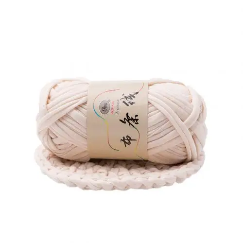 Light Beige Новинка, 1 шт., ручная вязка, плотная корзина, одеяло, плетеное, сделай сам, ткань для вязания крючком, необычная пряжа, ткань, пряжа, lanas para tejer - Цвет: Light Beige
