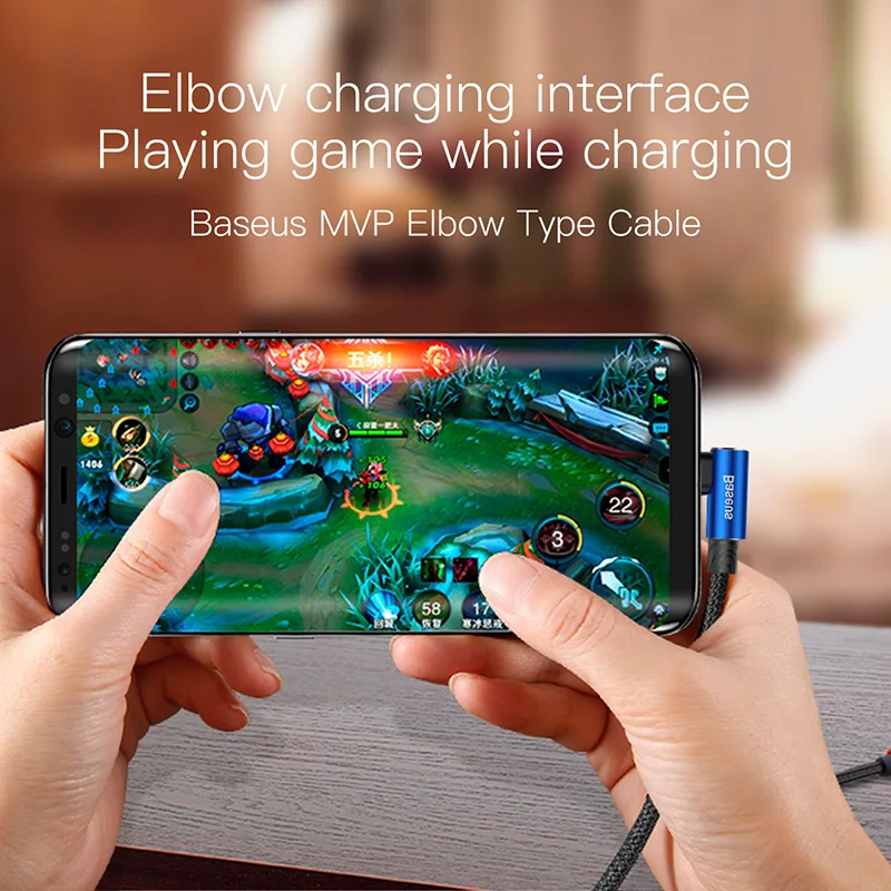 Кабель зарядный Baseus USB Type C для Samsung galaxy S9 S8 Xiaomi Mi 5 90 градусов|Кабели мобильных