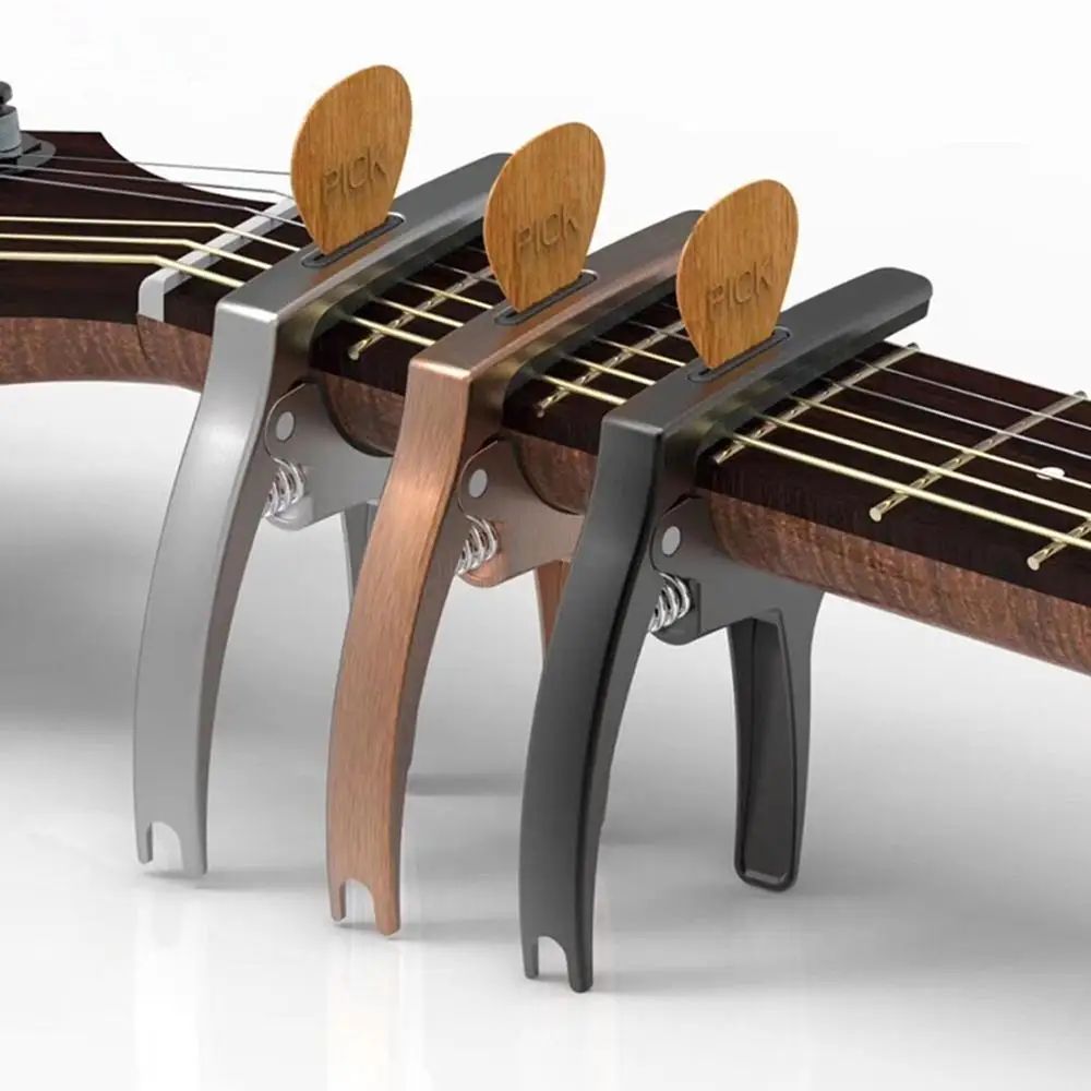 

IRIN GC-500A 3 in 1 Multi Function Guitar Capo Alloy Metal Clamp Adjustment Changing Tone Tool Ukulele Clip Guitar Accessories