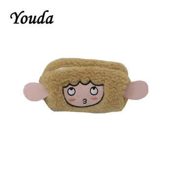 

Youda Original Design Winter New Woman's Coin Pouch Lamb Embroidery Cute Lady Money Bags Portable Sweet Girl's Small Pocket