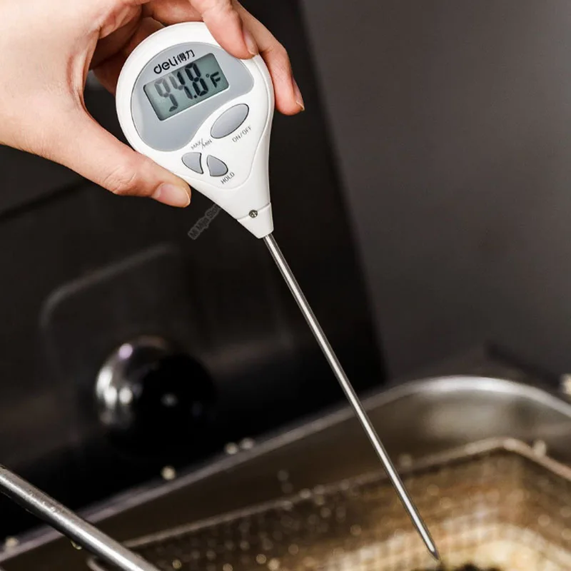 С батареей Xiaomi Mijia Deli термометр ручка электронный цифровой жидкий барбекю Температура воды зонд метр для дома и офиса