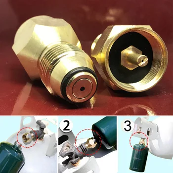

Hiking Outdoor Indoor Safety Connection Easy Install Home LP Gas Camping Stove Refill Adapter Practical Durable Converts Propane