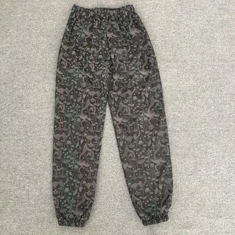Женские спортивные штаны, светоотражающие штаны для бега, женские штаны в стиле хип-хоп для танцевального шоу, вечерние осенние мешковатые брюки с принтом размера плюс 3xl - Цвет: AS PHOTO