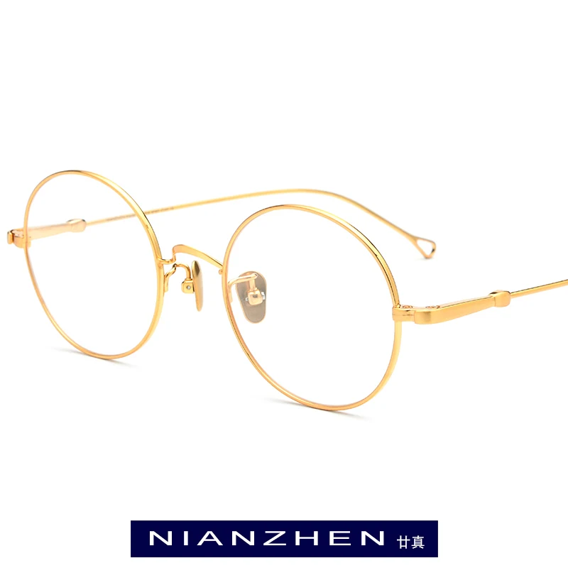 

Pure Titanium Glasses Frame Men Retro Round Myopia Optical Prescription Eyeglasses Frames Women High Quality Eyewear Spectacles