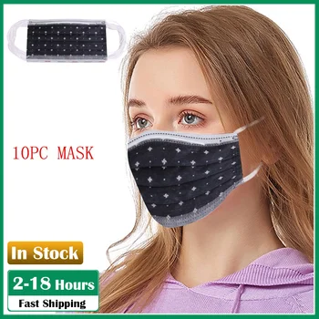 

Adult masques Cartoon Printing Disposable mascarillas Protection Three Layer mondmasker Face Mask With Nose Strip 10PCS maschere
