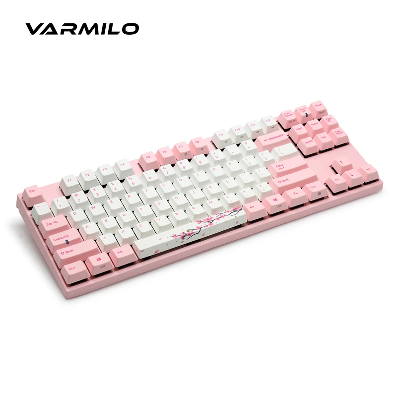 Механическая клавиатура Varmilo Sakura Cherry Blossom розовая 108 клавиша Вишневый зеленый