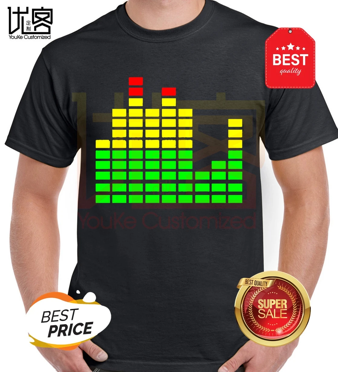 EQ DJ T Shirt Man Short Sleeve 100% Cotton Graphic Tee Male Latest Plus Size Top Great Normal Comfortable Guys | Мужская одежда