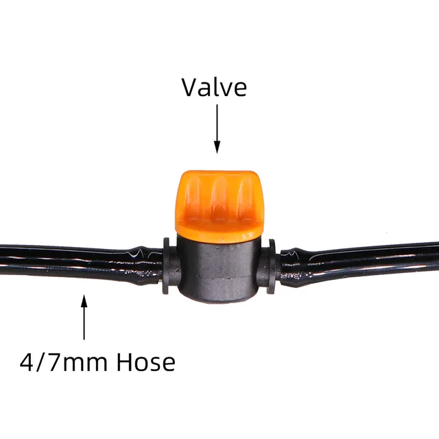 7 Az 1/4 ' Szögelt Mini Szelep Típusa A Kapcsoló Csatlakozókhoz 4/7 Mm -Es Tömlőkertészet Üvegházhatású Öntözőcsövek Adapteréhez - Image 3
