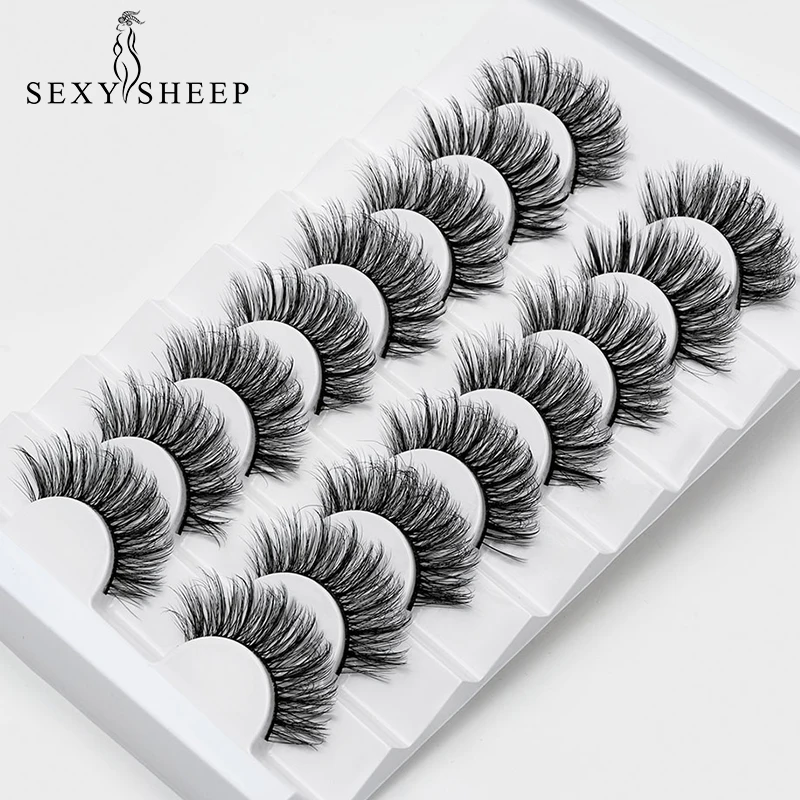 

8 Pairs Natural False Eyelashes Fake Lashes Long Makeup 3d Mink Lashes Eyelash Extension Faux Mink Eyelashes For Beauty