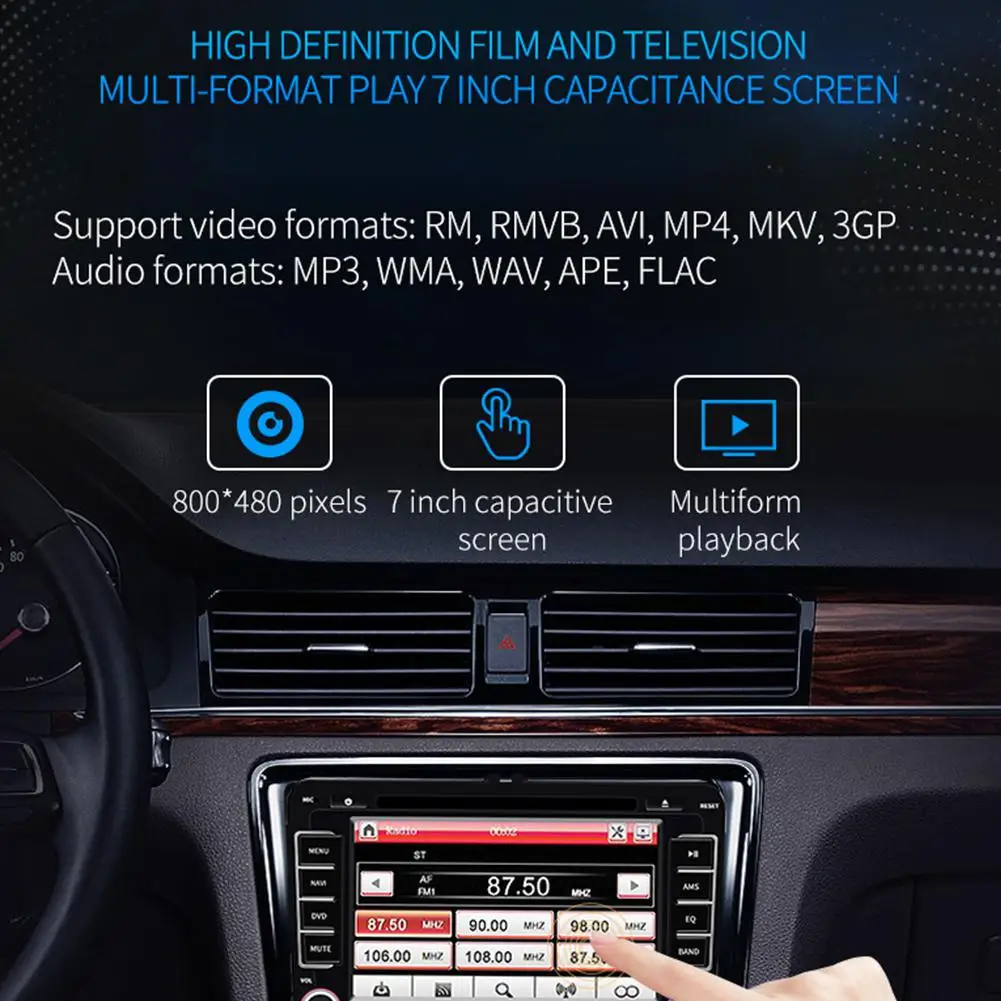 Perfect Adeeing 7Inches 2DIN Car Radio Capacitive Display GPS Car Bluetooth DVD Player MP3 Navigation Integrated Host Camera Optional 18
