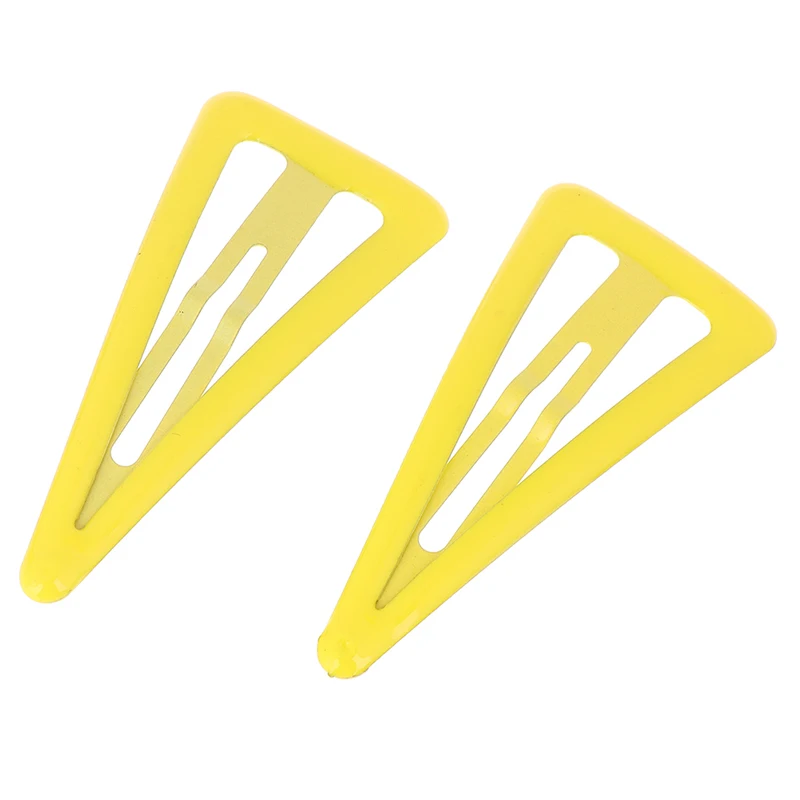 Yellow Уникальные Милые блестящие разноцветный яркие заколки для волос для булавки для волос Для женщин подарок BB заколка для волос Треугольники женские аксессуары для волос - Цвет: Yellow