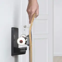Skateboard Holder Wall-Mounted Display Black High Stability Solid Hanging Longboard Rack for Home Use