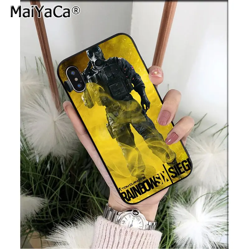 MaiYaCa Tom Clancy Rainbow Six Siege черный ТПУ мягкий чехол для телефона iPhone X XS MAX 6 6s 7 7plus 8 8Plus 5 5S SE XR - Цвет: A14