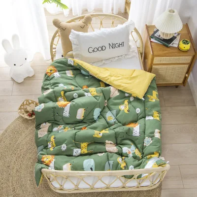 Baby Bed Quilt 120*150cm Toddler Bedding Set Comfy Warm Blanket Kindergarten Boys Girl Cotton Blanket Children Cotton Bed Linen