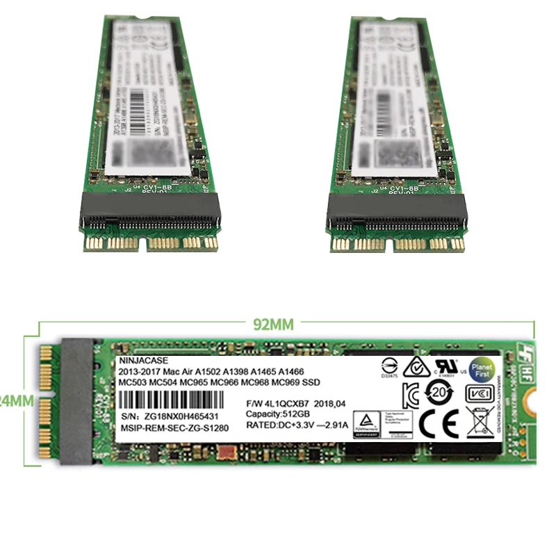 Новый 512G для Macbook Air 2013 2014 2015 A1465 A1466 imac PRO A1502 A1398 мини твердотельный диск MAC