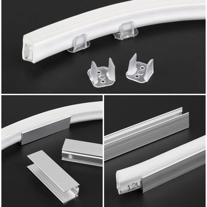 LED Strip Clips For 6x12mm 8*16mm Neon Light Modeling fixed Buckle 12V Quick Welding-free Head Flexible Tape Light Accessories
