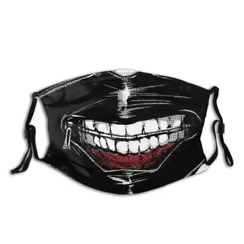 

Ken Kaneki Tokyo Ghoul Adult Non-Disposable Mouth Face Mask Pattern Anti Haze Protection Cover Mouth Muffle with Filters