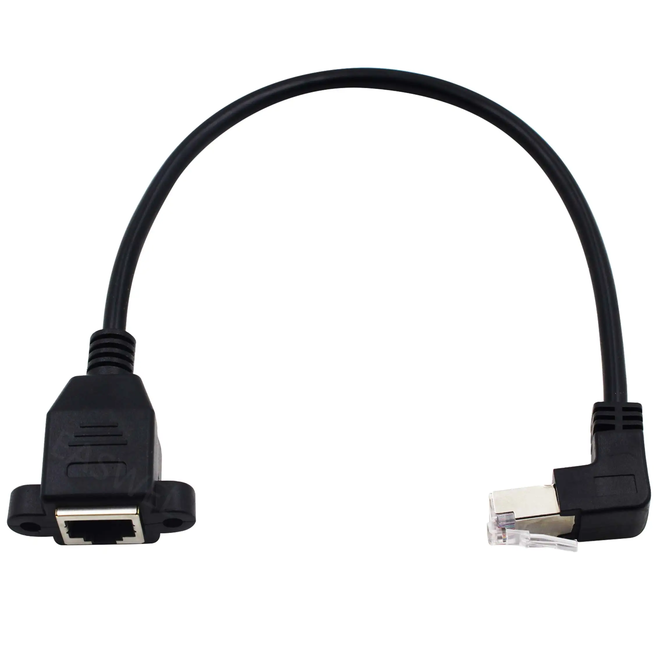 50 шт. RJ45 угол мужчин и женщин винт Панель Крепление Ethernet Lan Сетевой удлинитель