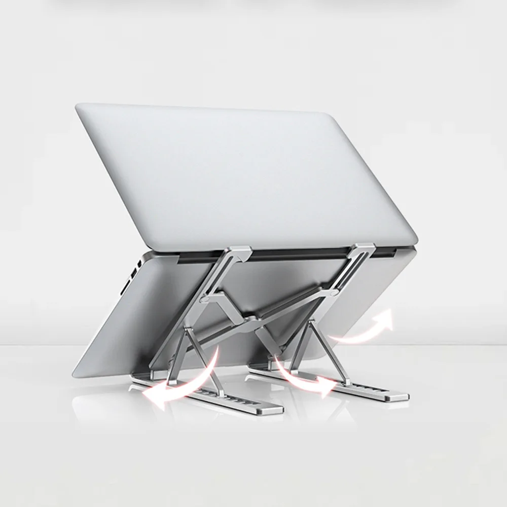 Laptop stand desktop increase bracket aluminum heat sink base folding bracket support portable lift adjustment 17 inch dangling