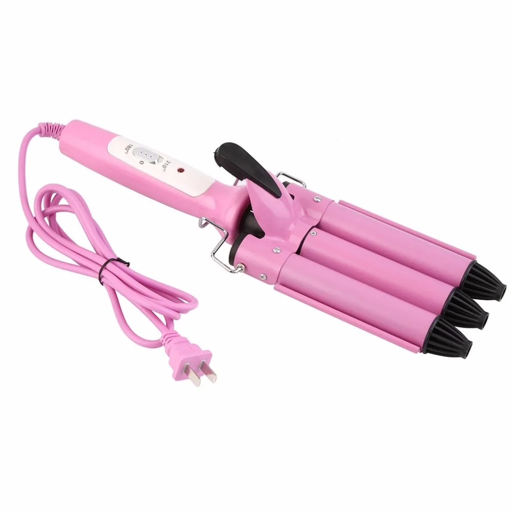 

Triple Barrel Ceramic Hair Curling Iron Deep Waver Hair Curler Iron Portable Hair Styling Tool Easy Opera Long Working Life