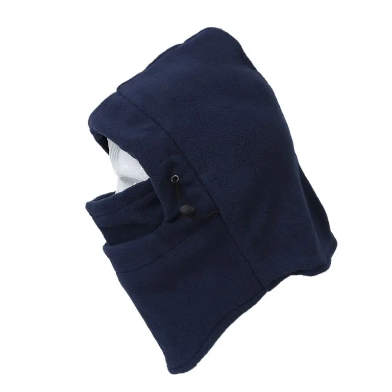 6in-1 Thermal Fleece Ski Face Mask Balaclava Hood Neck Warmer Snow Wind Stopper Dark blue