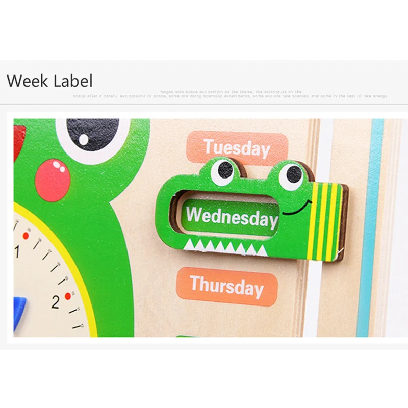  Wooden Toys Baby Weather Season Calendar Clock Time Cognition Preschool Educational Teaching Aids T - 4000537782198