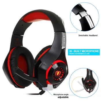 

GM-1 Gaming Headset Wired Earphone Gamer Headphone with Microphone For PS4 Stereo Noise Reduction High Sound Quality #30