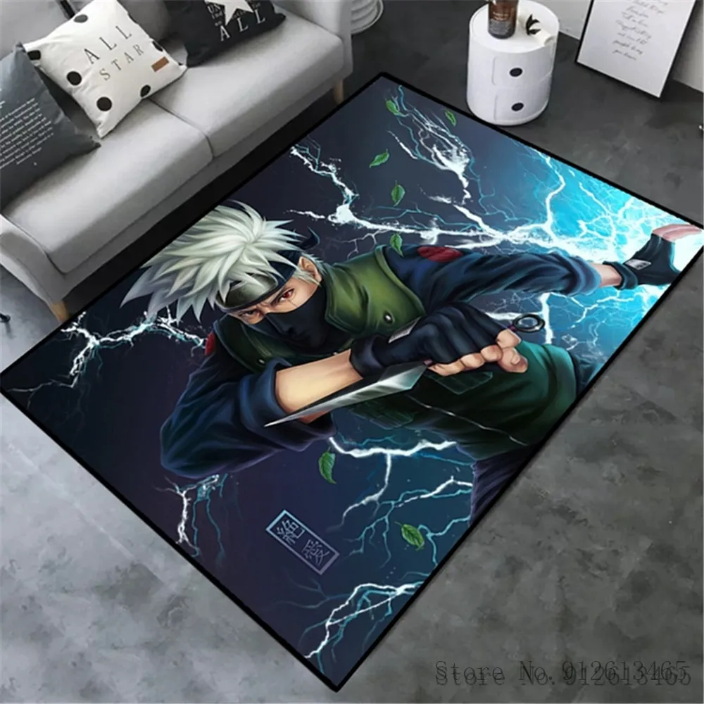 quilt 3D Cartoon Naruto Anime Anime Ninja Uzumaki Uchiha Print Floor Mats area rug Carpets Mats Floor Rug For Living Room Non-slip fitted sheet