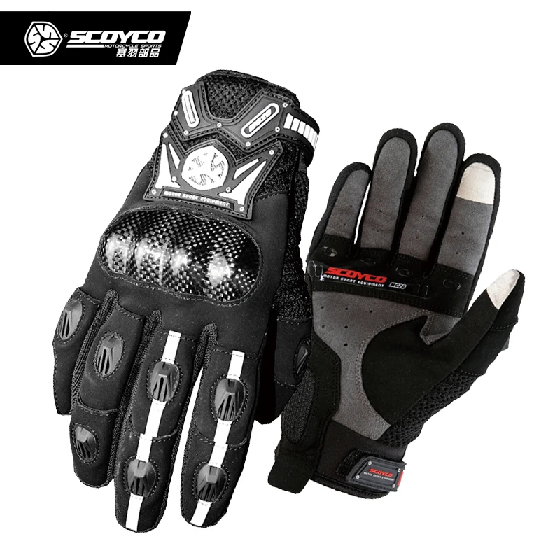 Scoyco Half Fingers Motorcycle Gloves Half Finger Autobike Protect Racing Luvas 