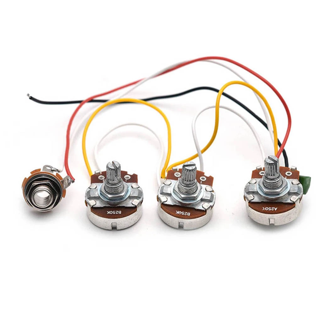 Jazz Bass Verdrahtung Kit Ton Volumen A250K B250K Potentiometer