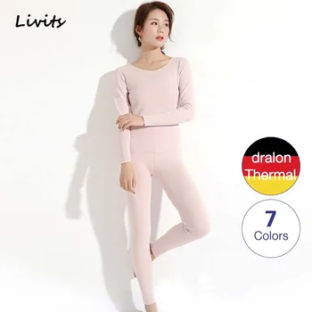 

Women Thermal Underwear Set Female Warm Winter Round Neck Long Sleeve Thermal Underwear for women Elasticity SA178
