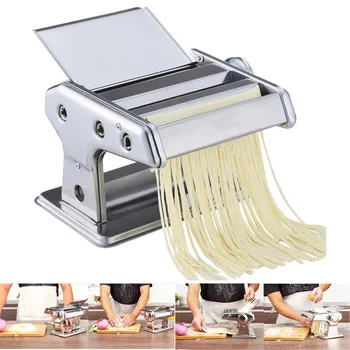 

Stainless Steel 2 Blades Pasta Making Machine Manual Noodle Maker Hand Operated Spaghetti Pasta Cutter Noodle Hanger