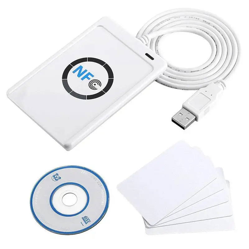 NFC RFID считыватель смарт-карт Писатель Копир Дубликатор 13,56 МГц ACR122U M1 записываемый ISO/IEC18092+ 5 шт. карты USB S50 программное обеспечение C L7O5