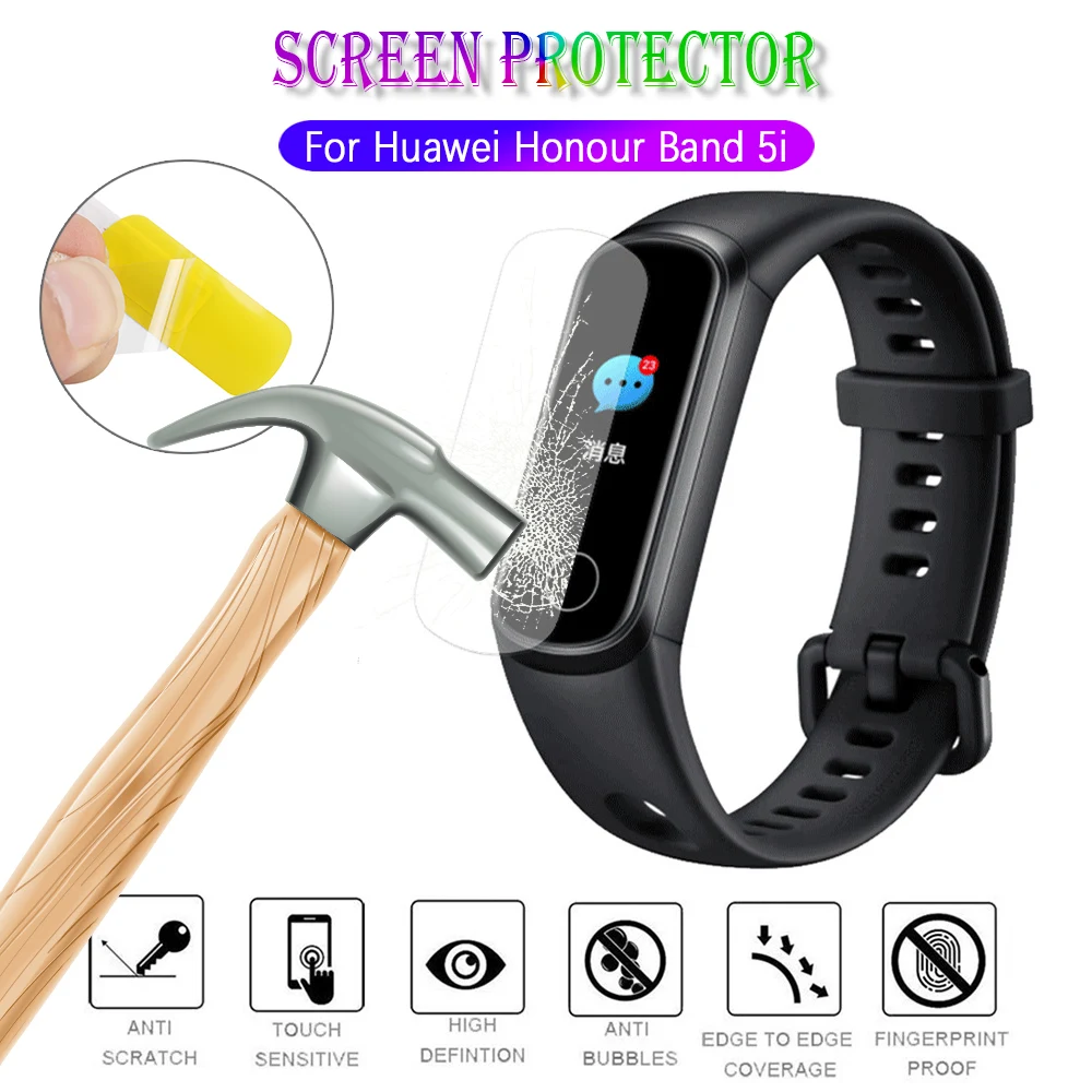 

Smart Wristband Film Full Screen For Huawei Honor Band 5i Waterproof Anti-fingerprint Hydrogel Explosion-proof TPUFilm Protector