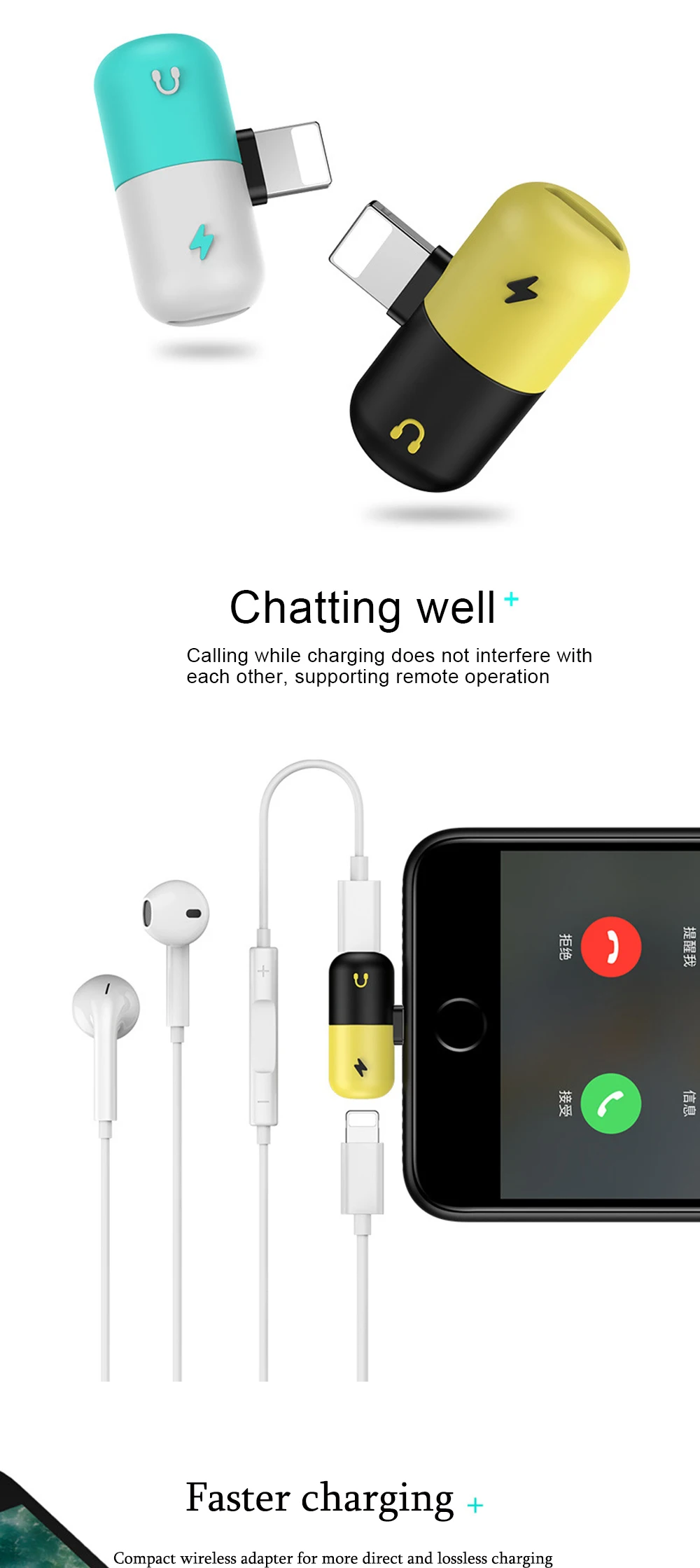 Для Apple Аудио зарядки прослушивания вызова разъем GdBaMa для iPhone 11 pro max X 7 6 6s Plus освещение дополнительный разъем для наушников сплиттер