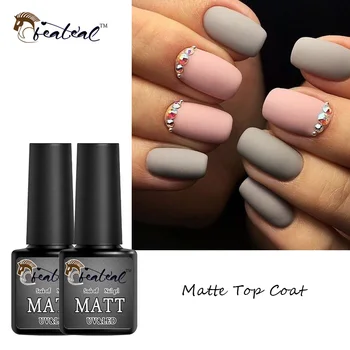 

Matte Top Coat Design Gel Lacquer Matt Top Coat Soak Off UV Nail Gel Polish Tips Finish Primer VarnishHot Long Last Rubber Top