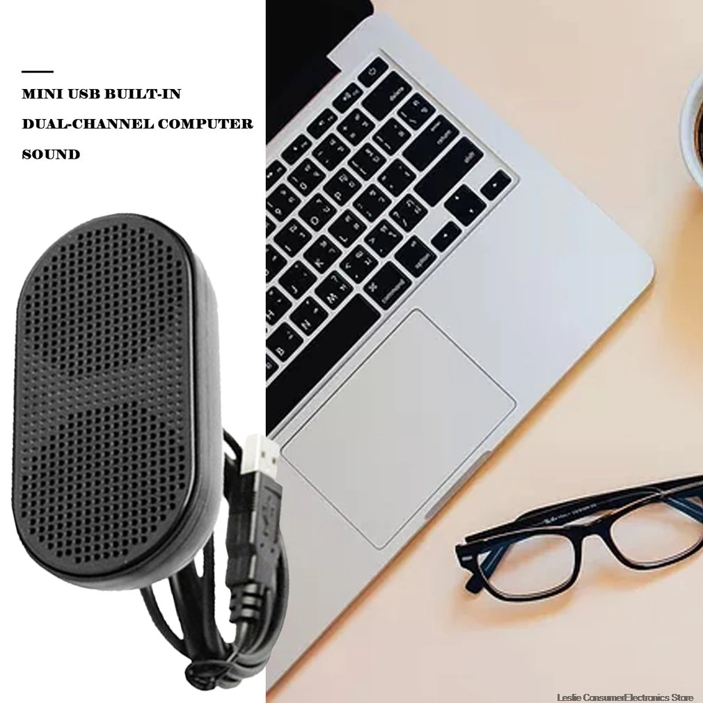 Mini Usb Speaker Dual Speaker Unit Stereo Audio Music Player Computer Small Speaker Built-In Sound Card Decoder