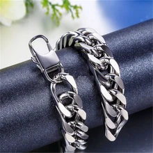 Цепочка на руку для оптовой продажи, серебряный мужской браслет из нержавеющей стали, кубинский браслет-цепочка, мужские аксессуары, модные ювелирные изделия