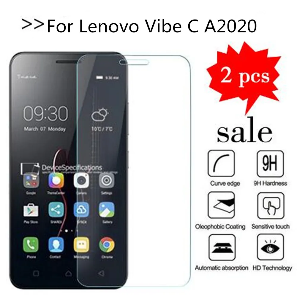 2 шт стекло для lenovo Vibe C A2020 протектор экрана закаленное VibeC A2020a40 5 0 ''защитная