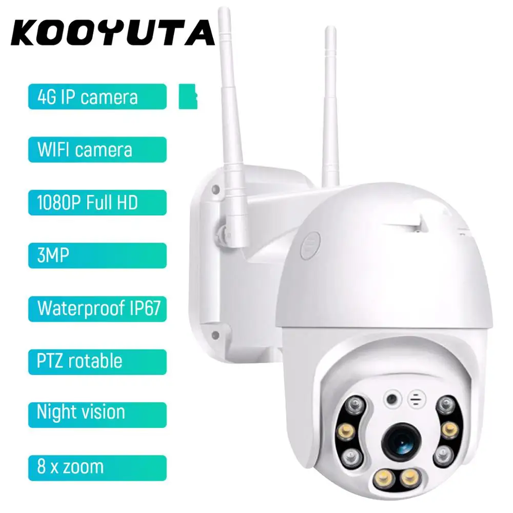 

Wireless Wifi Camera 1080P HD 2.5'' PTZ 4G 8X Digital Zoom XMEYE Video 2235H 2MP Outdoor Security Camera Surveillance Device