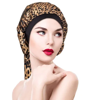 

4pcs Chic Long Nightcap High Elasticity Sleeping Cap Practical Hair Protection Hat Hair Accessory for Women Ladies Female