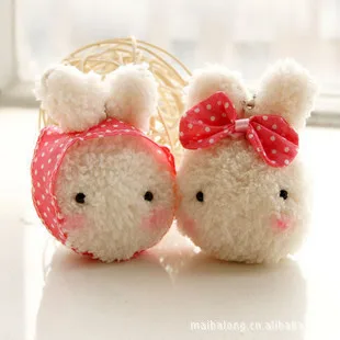 Super Cute Furry Rouge fan tuan tu Stuffed Toy Pendant Bow Headscarf Bunny Mobile Phone Charm
