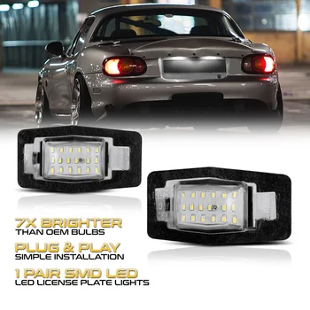 

Car License Plate Light Auto White Bulbs For Miata Tribute MPV 1999-2005 Parts