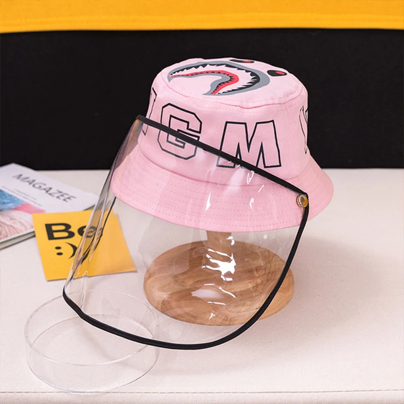 

Kids Anti-dust anti-fog hat Suitable for children aged 3-8 virus Facial protective Cover cap Anti-spitting cap Cartoon Pink hat