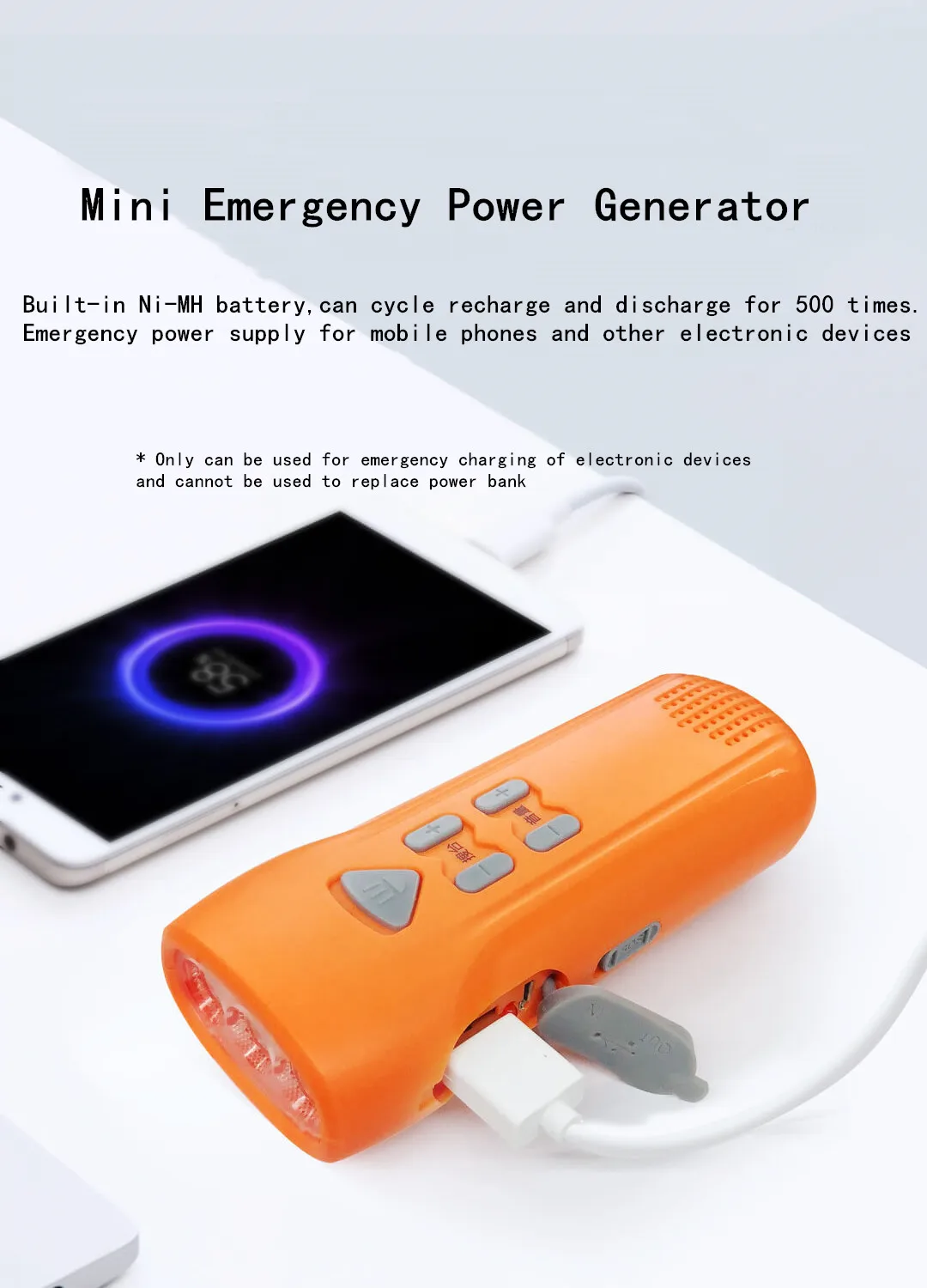 Xiaomi Многофункциональный ручной сигнальный светильник-вспышка автоматический радио Светодиодный светильник-вспышка type-C перезаряжаемый наружный аварийный инструмент