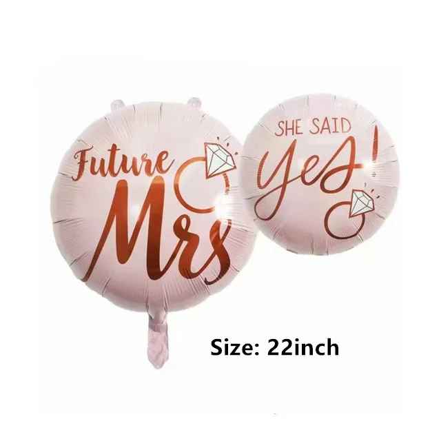 1PC Только что женатый воздушный шар Mr Mrs сердце любовь большая роза Золото Алмаз вечерние украшения невесты Большой Свадебный шар невесты быть помолвкой - Цвет: 1PC