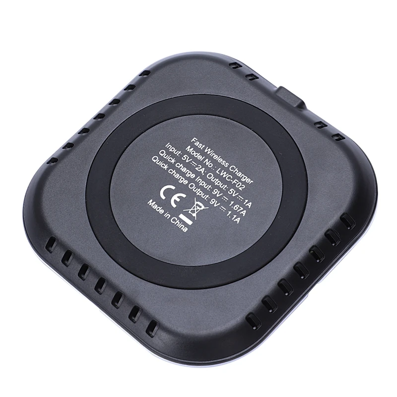 FULL-F02 10W Ultra-Thin Portable Qi Wireless Charger Fast Charging Pad For Iphone 8 Plus X Xr Xs Max Samsung