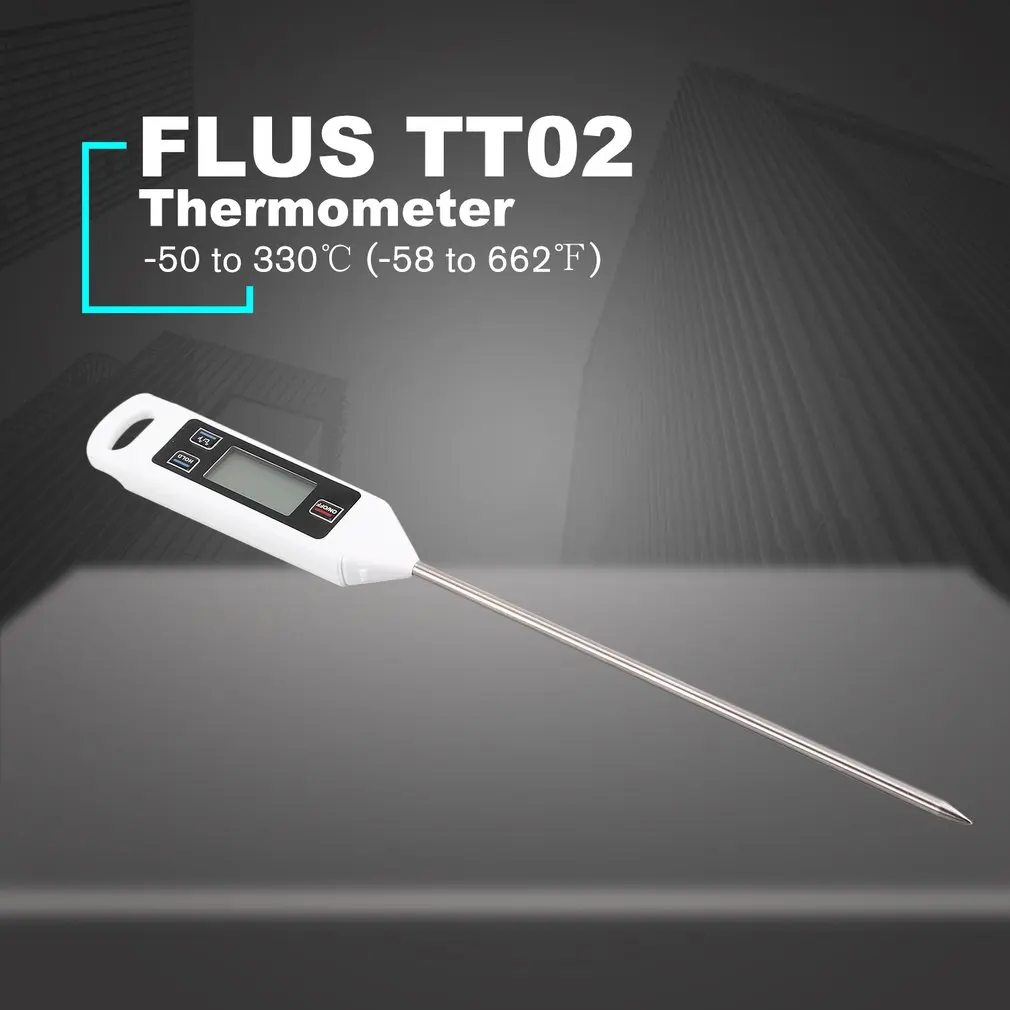 FLUS TT02 цифровой термометр метр зонд барбекю кухонный инструмент для приготовления пищи пирометр Электронный температурный тестер бытовой